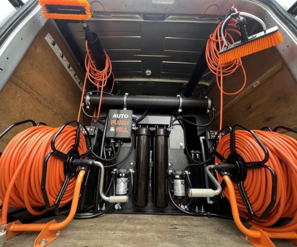 Dragon Cleaning Services’ professional pure-water cleaning equipment